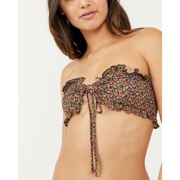 Free People Tops - 🎉LAST CHANCE🎉 NWT Free People Picnic Bandeau Bra / Black Combo